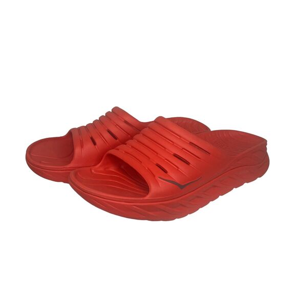 Hoka Ora Recovery Slide Sandals Athletic Training Flip Flops Comfort Red Men 14 - Picture 1 of 7